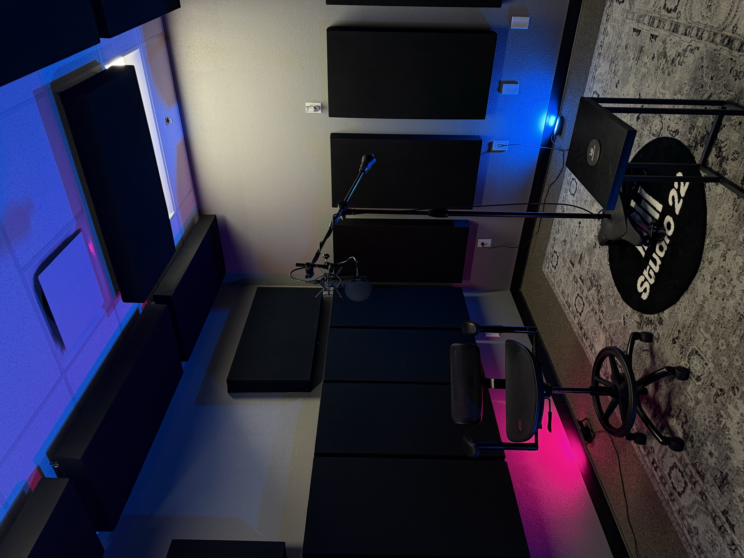 A second view of the Studio 22 recording room and vocal setup